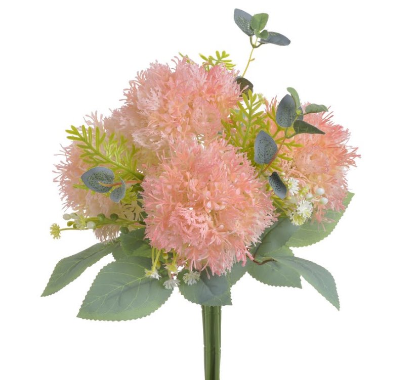 Umělá míchaná kytice, květ 10cm, dl. 30cm