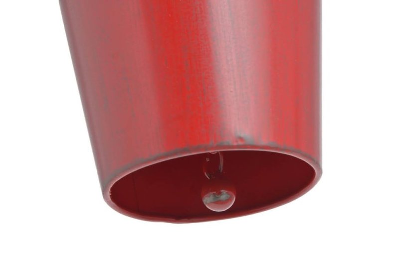 Dekorace 3D kovový kravský zvoneček (11cmLx17,5cmH) 32cmH - závěs