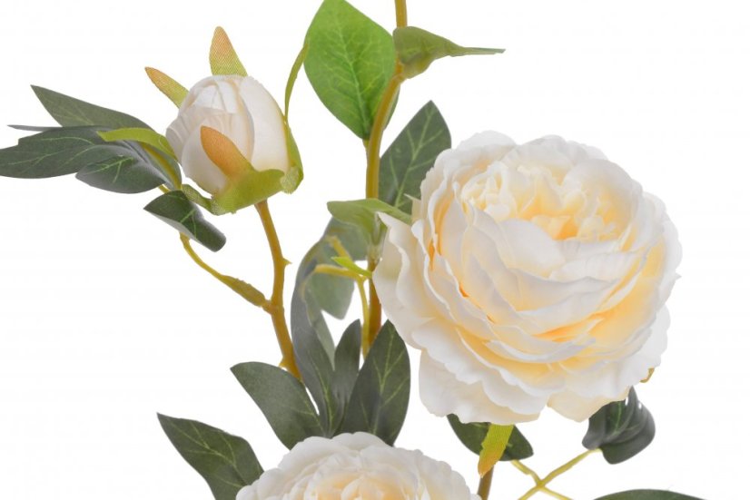 Umělá pivoňka s 2květy a poupětem, květ Ø7cm/ celková dl.67cm