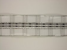 Tkaná kostková stuha s metaloplastem a drátem 4cm/25m