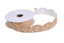 Samolepící korková stuha s motivy kytiček 2cm/dl. 3m