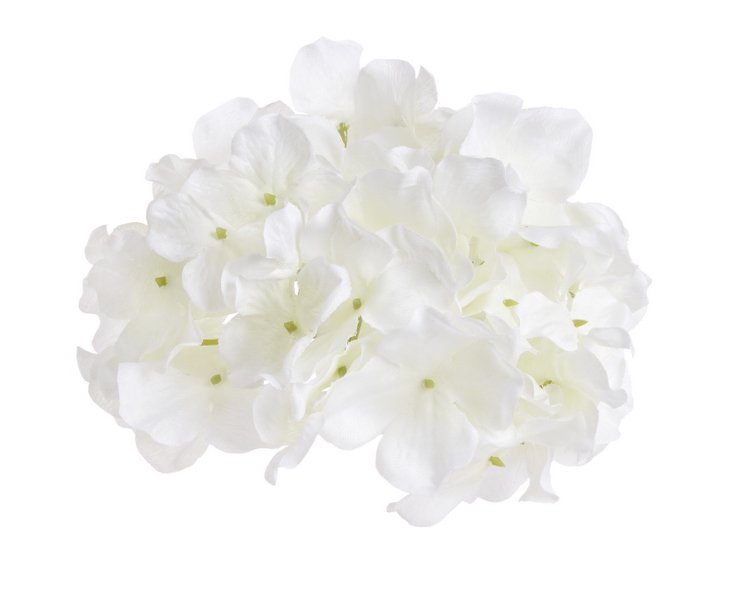 Hlava umělé hortenzie velká Ø 16cm - Barva: Bílá 001