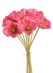 Svazek umělých anemonů, květ 5,5cm, dl.34cm - 6ks