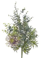 Kytice různých druhů travin s květem Leucospermum, dl. 38cm