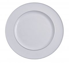 Plastový dekorační talíř Ø 33cm/H 2cm _SLV
