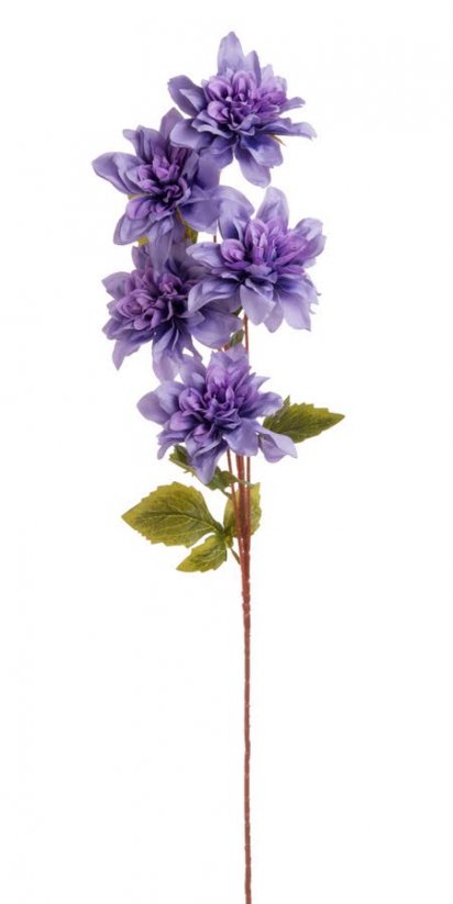 Umělá rozkvetlá dahlie, květ Ø12cm/dl.80cm