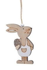 Zajíček s vajíčkem - závěs 9,5 cm, 3 ks