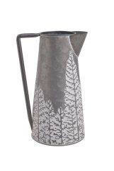 Dekorace kovový džbán s motivy lesa  16,5xH25,5cm..13cm⌀x25,5cmH