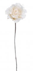 Velká růže s krajkou na stonku 40cm, barva 01