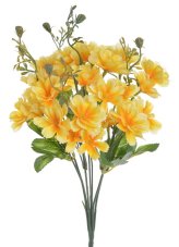 Kytice umělého clematis 7 výhonů s listy a doplňky, dl. 32cm