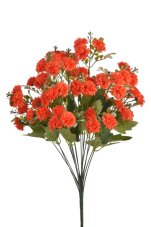 Umělá kytice drobných květů korálová 54 cm