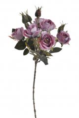 Umělá rozkvetlá růže, šest květů a čtyři poupata dl. celkem 54cm