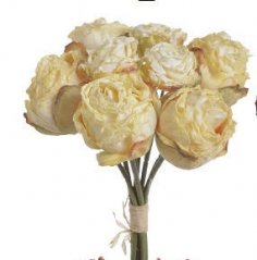Růže umělé "sušené", svazek 10 stonků, dl. 23 cm, barva01