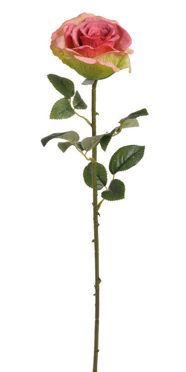Umělá květina  růže na stonku LUX dl. 67cm