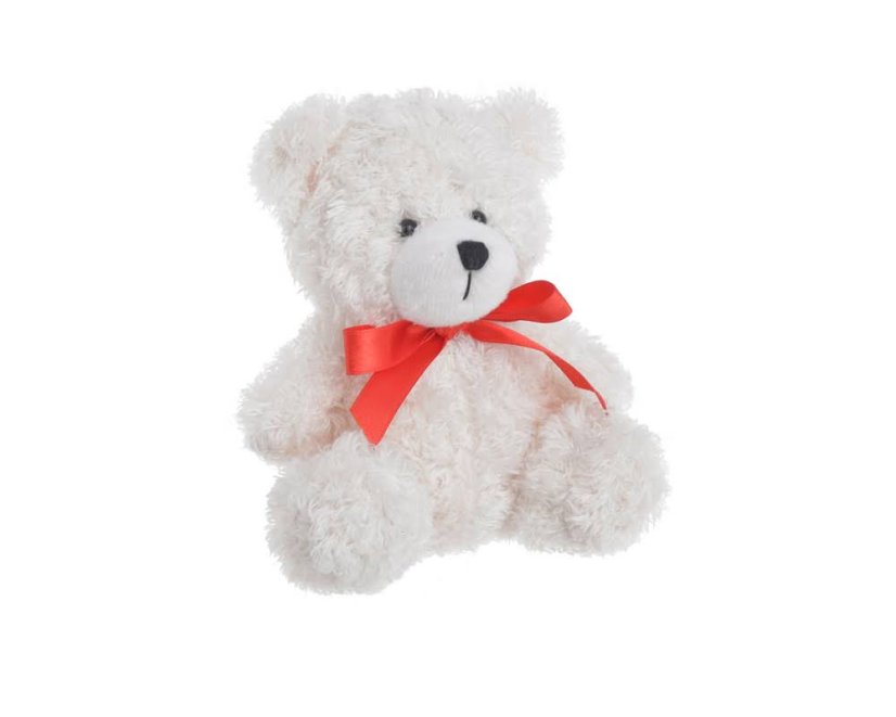 Dekorace sedící plyšový medvěd 12cmLx10cmWx13cmH