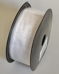 Jednobarevná organzová stuha s drátkem v okrajích 4cm/10m