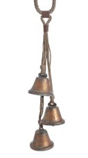 Kovové závěsné zvonky bronzové 58 cm