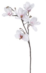Umělá větvička kvetoucí magnolie, květ 7 cm, dl. 72 cm