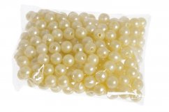Dekorace plastové perličky s dírkou Ø 10mm/100g