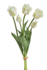 Svazek umělých papouščích tulipánů hlavička 5,5cm, celkem dl. 46 cm - 5ks