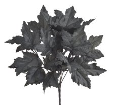 Kytice umělých javorových listů x7 34 cm – černá
