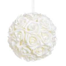 Koule z hlaviček pěnových růží Ø 20cm - závěs