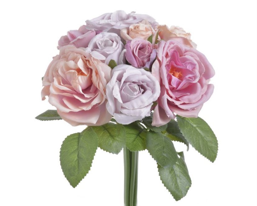 Růže svazek stonků s květy mix, 9 stonků, dl. 24cm, barva 03