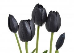 Kytička plastových tulipánů - 5 květů - dl. 40 cm