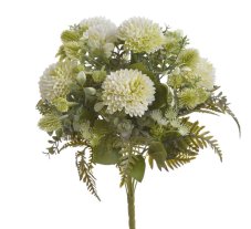 Míchaná kytice chryzantémy a doplňkové květy, 42cm