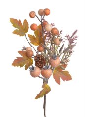 Větvička s podzimními plody - zápich 27 cm