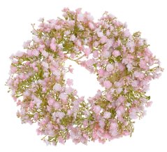 Plastový věnec z kvetoucích větviček Gypsophily  Ø 33 cm