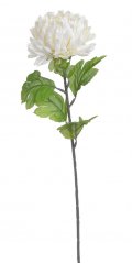 Umělá chryzantema s listy, květ Ø 9cm, dl. 59cm