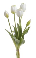 Svazek plastových tulipánů, hlavička 5cm, dl. celkem  40cm - 5 kusů