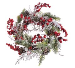 Chvojový věnec s jeřabinou a šípky Ø 40cm