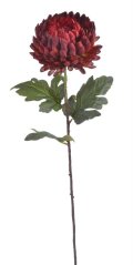 Umělá kvetoucí chryzantéma na stonku, hlavička Ø14cm/celkem dl.83cm
