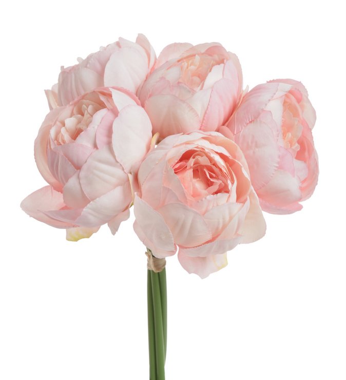 Svazek umělých pivoněk, květ Ø 8cm, dl.25cm 5ks _15
