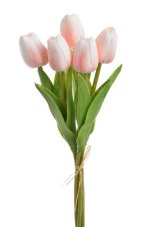 Svazek pěnových tulipánů s listy dl. 32cm - 5ks