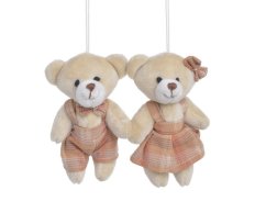 Závěsná dekorace medvídek 6,5cmLx5cmWx12cmH - 2ks