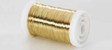 Hladký aranžovací jemný měkký drátek Ø 0.3mm /dl. 50m / 30g light gold