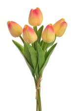 Svazek pěnových tulipánů s listy dl. 32cm - 5ks