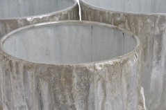 Sada dekorativních kovových nádob 22,5cm∅x24cmH, 29cm∅x25cmH, 34cm∅x26,5cmH - 3ks
