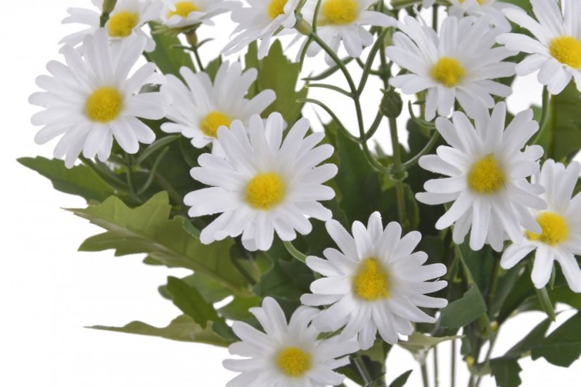 Umělá kopretina kytice s 20 kvítky Ø 4cm/dl.36cm