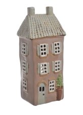 Keramický domek - svícen na light svíčku 12,5cmL x 9cmW x 29cmH
