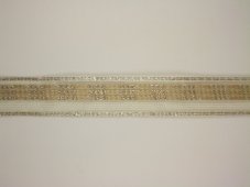 Plátnová stuha se vzorem, monofilem, metaloplastem a drátem 2,5cm/25m