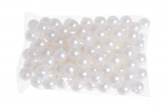 Dekorace plastové perličky s dírkou Ø 12mm/100g