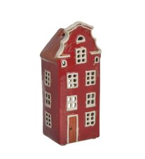 Keramický domek - svícen na light svíčku 7,5cmLx6cmWx18,5cmH