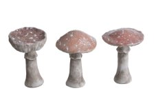 Keramická dekorace Muchomůrka 9 cm – mix 3 druhů