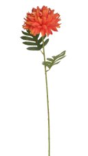 Umělá chryzantéma na stopce s listy, květ Ø16cm/celkem dl.53cm