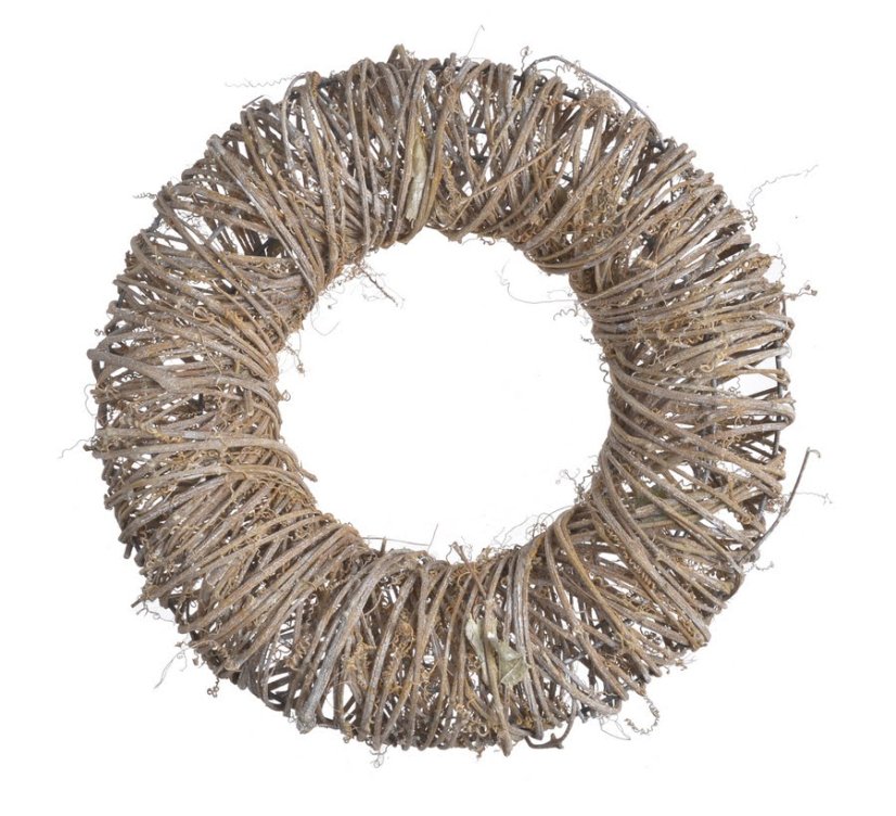 Věnec z proutí  na kovové konstrukci Ø 35 cm