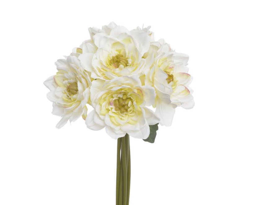 Kytice umělých dahlií, hlavička Ø 10 cm, dl. 30 cm - 7ks